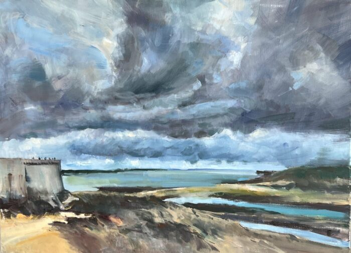 Saint-Malo, ciel d'orage, paysage | Thierry Souccar, artiste peintre